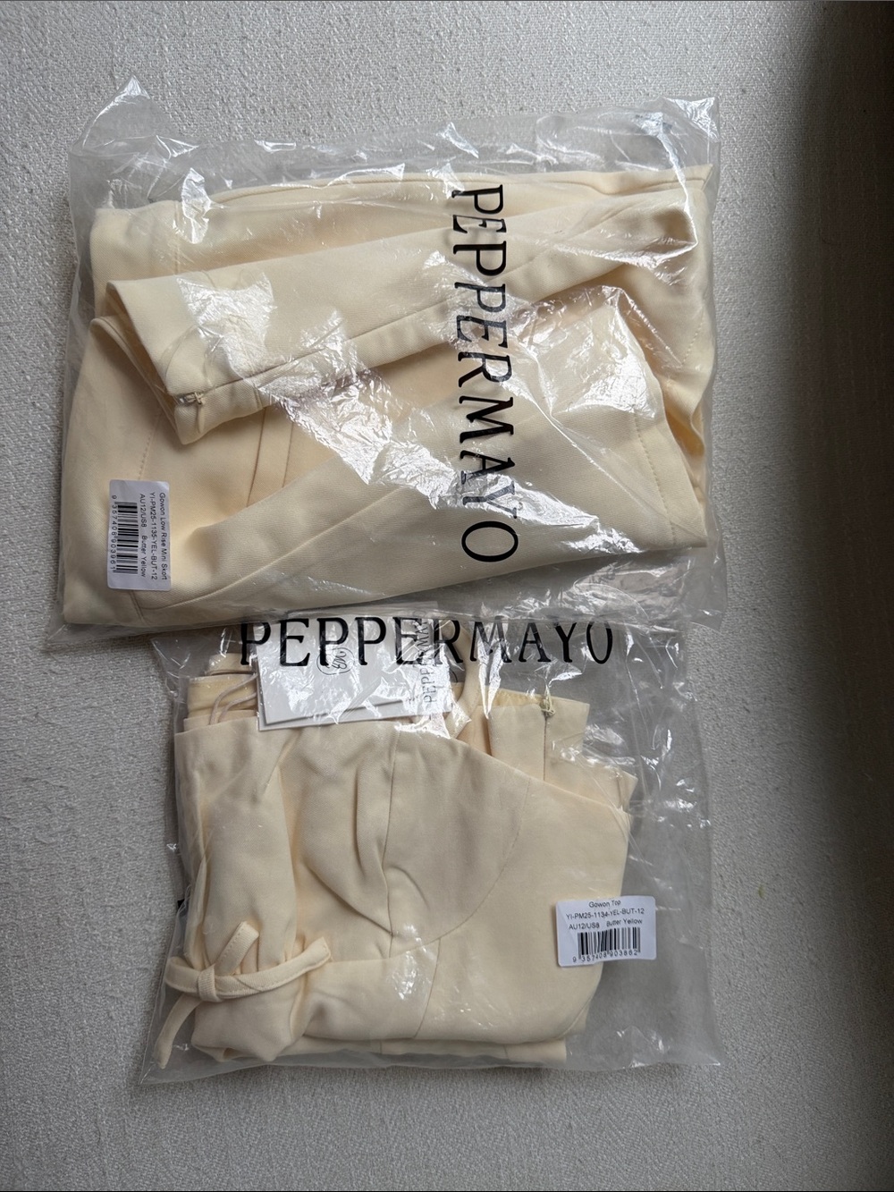 Peppermayo Gowon Yellow Two-Piece Mini Skirt Set - Picture 3 of 3